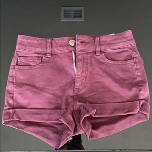 Maroon American Eagle jean shorts